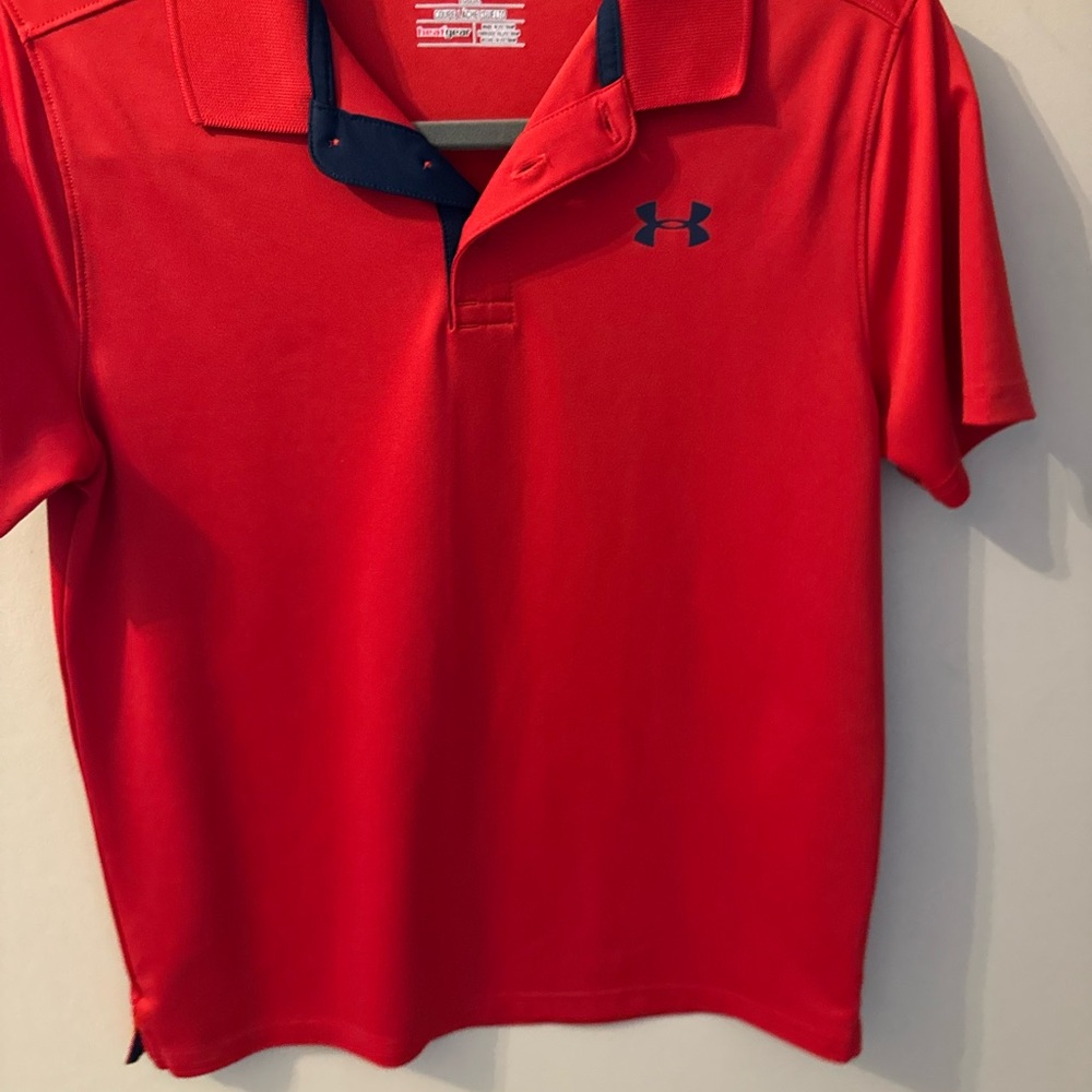 Under Armour Scarlet Polo with Navy Accents
